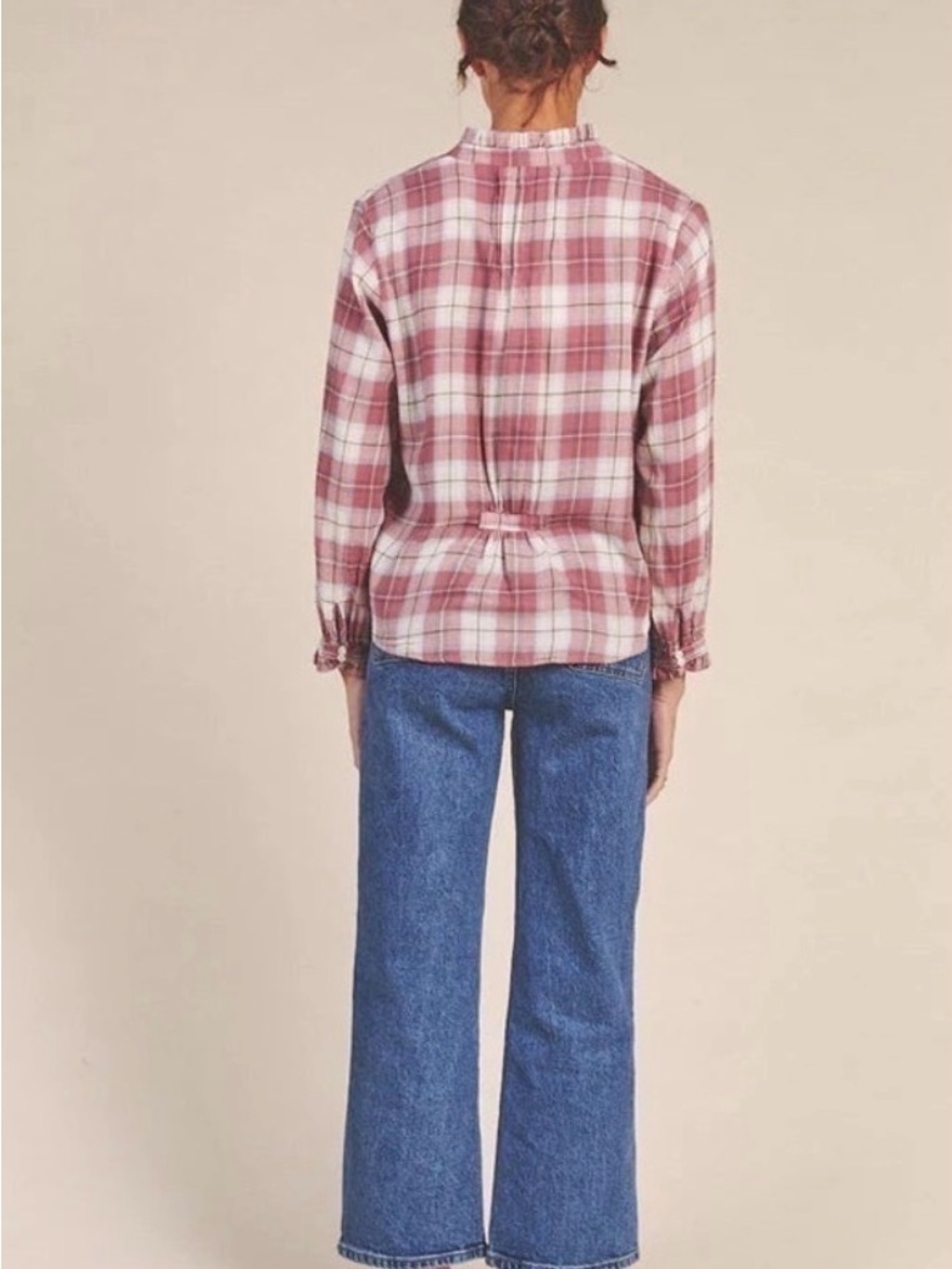 BNWT Trovata Bird of Paradis Finley Pintuck Blouse Canyonplaid Womens XS $206 - Picture 2 of 13